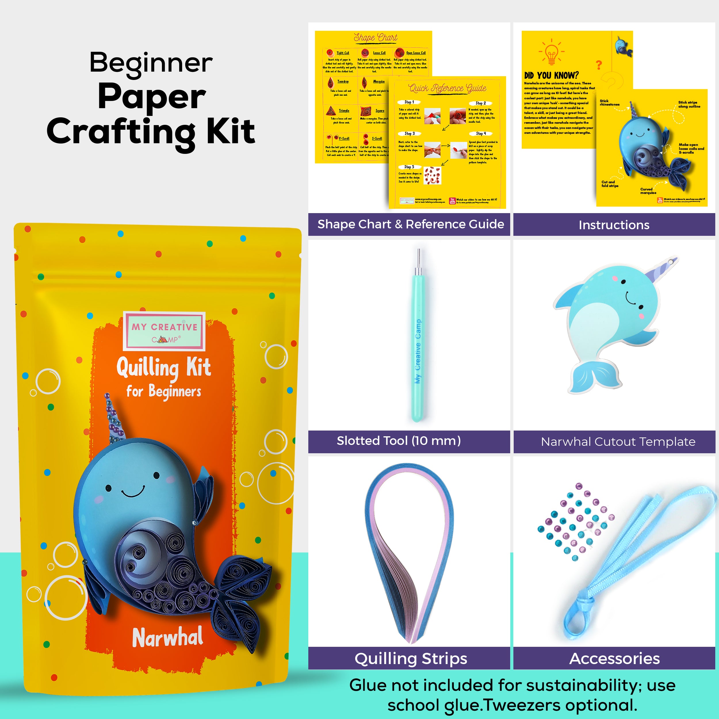 Narwhal Quilling Kit